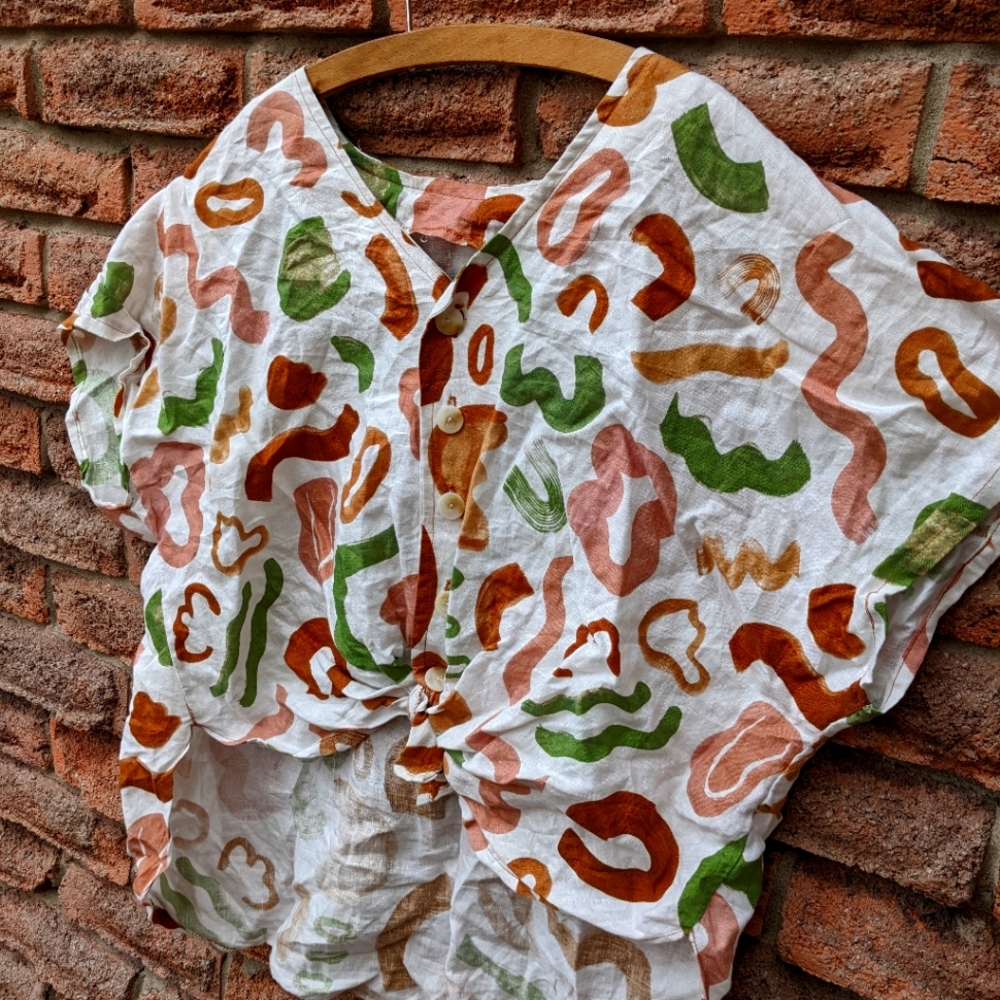 Handmade linen blouse